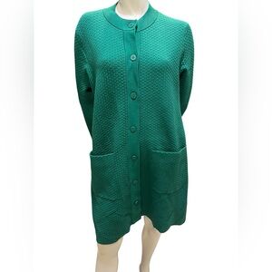 COS Emerald Button-Up Cardigan size small